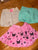 Jumping beans & love art Lot of 3 bottoms 2 shorts and 1 cat woman skirt 24 Months