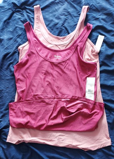 Nobo NEW SIZE 13/15 2 tank tops rose and plum Junior XL - 13