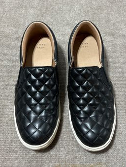 A New Day Like new. Black slip on sneakers. Grey. 9 (Adult)