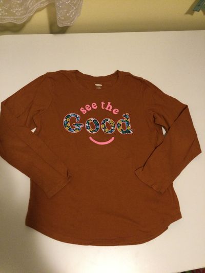 Old Navy Brown see the good shirt 10-12