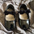 Sugar- Like New- Black Patent Leather Shoe w/ Bow Strap 7 (Toddler)
