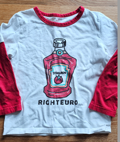 Right Euro Good condition twofer long sleeves graphic shirt 6T/6