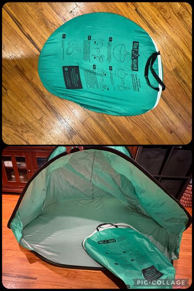 Sun reflecting beach tent