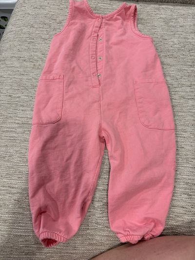 Zara Pink button up jumpsuit 12-18 Months