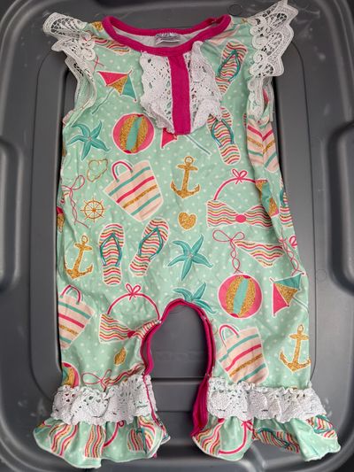 Summer Things One Piece Size Small approx 6-12 mo 6-12 Months