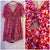 Unknown Floral Keyhole Dress Women's - XL