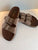 White Mountain footbeds NEW Tan suede Birkin like sandals 6 (Adult)