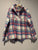 Carters Pull over flannel pink, blues, white plaid 7-8