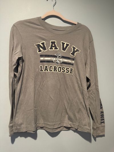 Colosseum size: 16/18 L/S Gray Navy Lacrosse 14-16