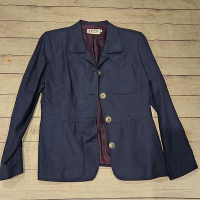 HW New York Petite Blue Blazer size 6P Women's - S