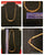 Fake gold thin necklace Necklace with faux diamonds