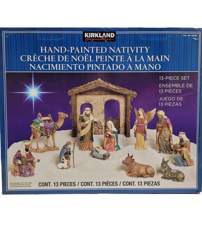 Kirkland Signature NEW IN SEALED BOX. Large Nativity Set. Indoor Outdoor