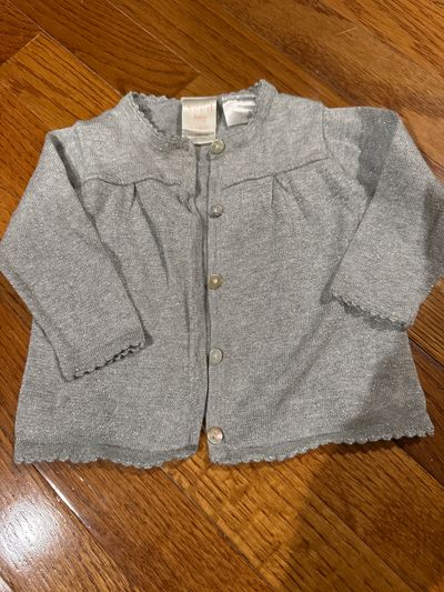 Seed baby Silver glitter cardigan 0-3 Months