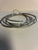 Set of 6 wide wrist stackable bangle  bracelets Thin Silver tone diamond cut bangle bracket set