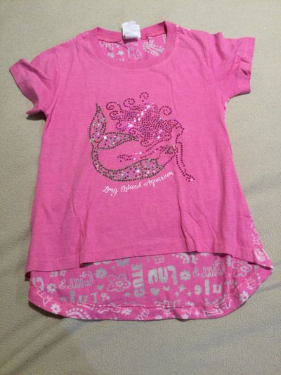 Kid u not Mermaid sequin t shirt with shear back 7-8