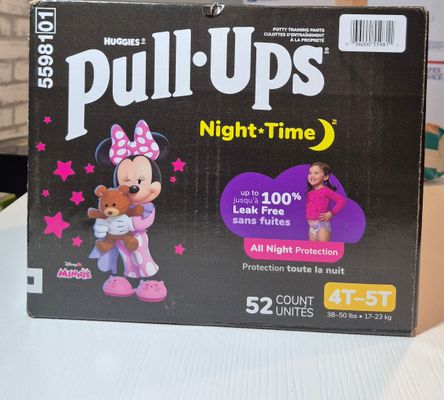 Night Time Pull Ups 4t-5t 52 Count new box