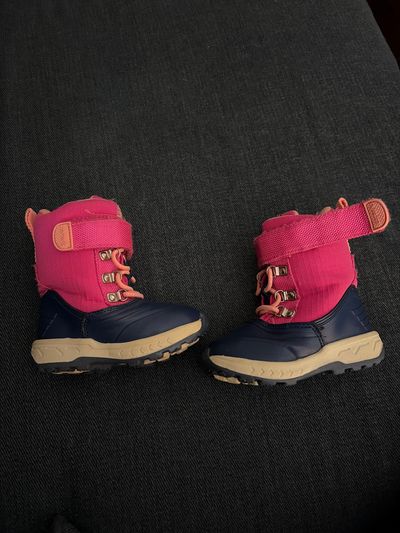 Carters pink and navy snow boots  6 (Toddler)