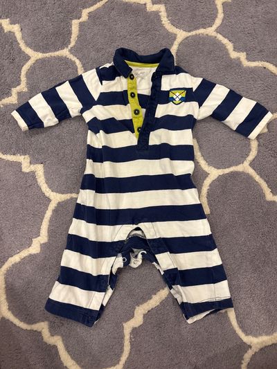 Little Me 10 Button up collared onesie 0-6 Months