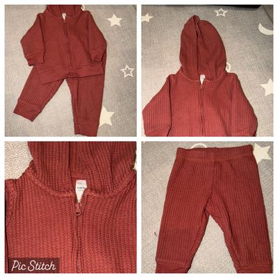 Carters 2 piece zip up long sleeve with pants 6 Months