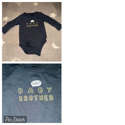 Carters Baby brother long sleeve onesie 9 Months
