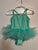 OP Mint Green Bathing Suit w White Hearts & Attached Tutu 12 Months