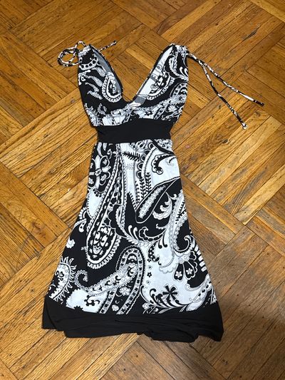 Black and white paisley dress  Women's - M