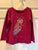 Carters Maroon long sleeve shirt with owl size 10 10-12