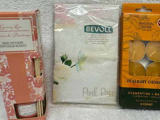 New Reed Diffuser, Sachets and Tealight Candles New Reed Diffuser, Sachets and Tealight Candles