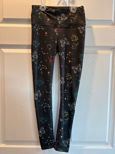 Sugar & Jade Size 10 skinny leggings black with astrology signs 10-12