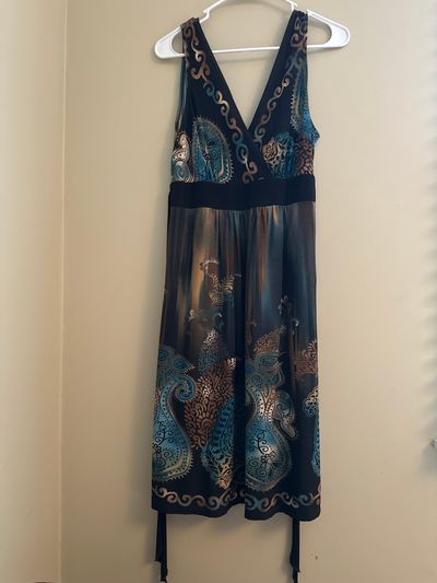 Dressbarn Blue/Brown/Black Dress Women's 10