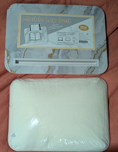 Scholastic NEW orig 19.99 Marble lap desk with slot of phone or media device