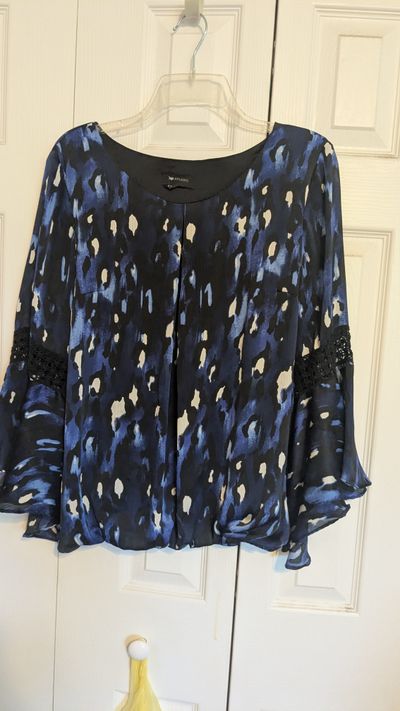 AB Studio Polyester flare sleeves elastic waist Women's - M