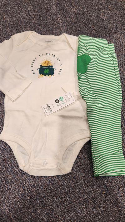 Carter's New my first St Patrick, 1 of 2, twins 9 Months