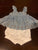 Gap Shirt is 0-3 and bottom is 3-6 larger size bottom for diaper 0-3 Months