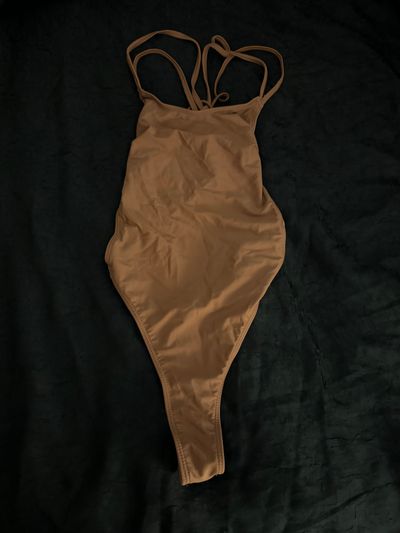 Fashion Nova Brown Tie Back Swimwear Junior S - 3