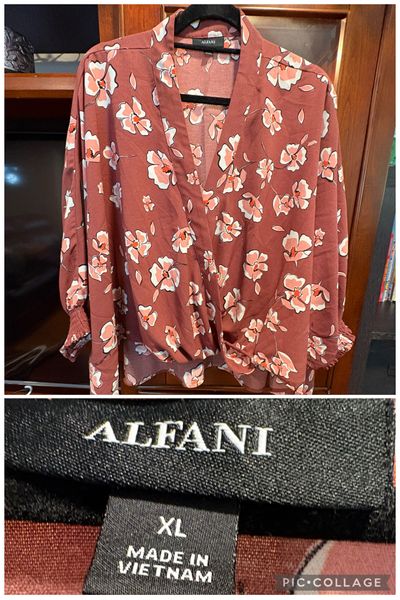 ALFANI FLORAL FAUX WRAP  Women's - XL
