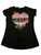 Dream Star Girls black Think Big Dream Bigger short sleeve shirt 10-12