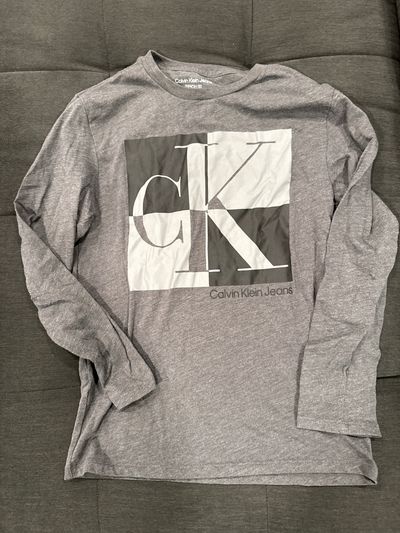 Calvin Klein Jeans Gray Long sleeve CK shirt 7-8