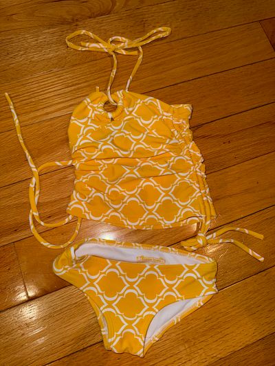 Flowers by Zoe Yellow tankini swimsuit 2T
