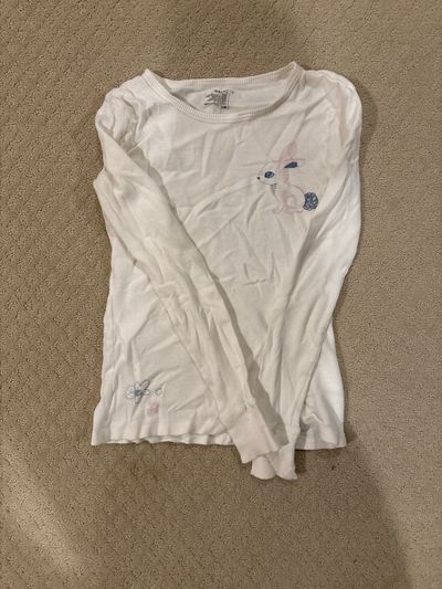 Girls Bunny Pajama Top  6T/6