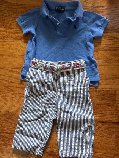 Polo Ralph Lauren Two piece boys logo outfit 9 Months