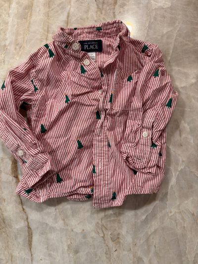 The childrens place Christmas button down  12 Months