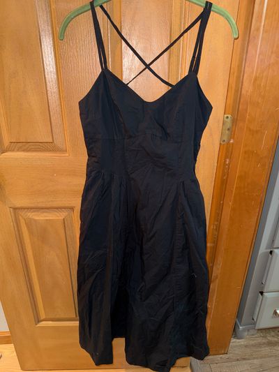 A New Day Black cross cross back adjustable dress Women's - M
