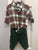 GAP new with tags flannel sweatpants outfit Flannel 2 piece outfit 6-12 Months