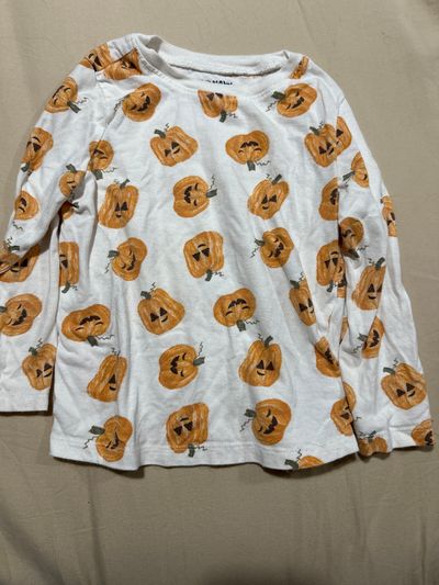 Old navy White pumpkin long sleeve 3T