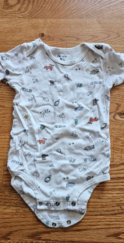 Carter's Boys 18M bodysuit feature camping and wild animals graphic 18 Months