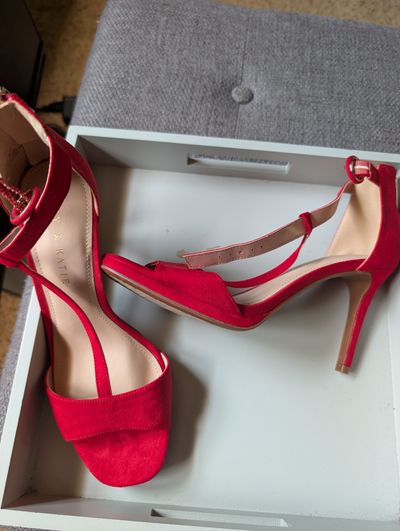DSW Kelly and Katie Red Velvet heels.. Brand new Kelly and Katie Red Velvet heels.. Brand new 8-1/2 (Adult)