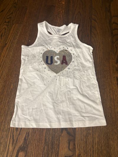 Carter size 12 USA tank flip sequins  10-12