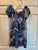 Sugar & Jade Size 10 short sleeve navy blue quilt pattern dress 10-12