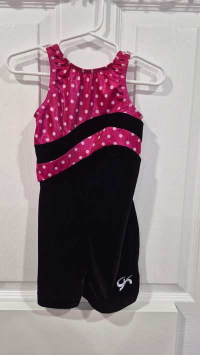 GK leotard size CS. similar to 2T
